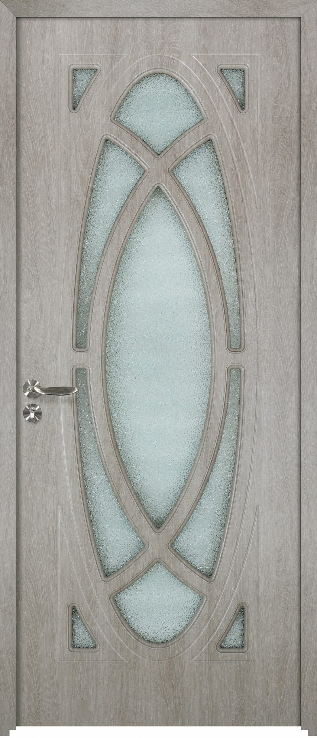 Usa de interior din lemn, Kastilio K099-S1, stanga/dreapta, gri deschis