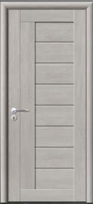 Usa de interior din lemn, Kastilio U-020-S1, stanga/dreapta, gri