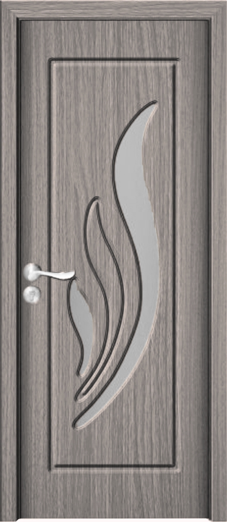 Usa de interior din lemn cu geam, YIMCA Y310(GM)G, stanga/dreapta, gri